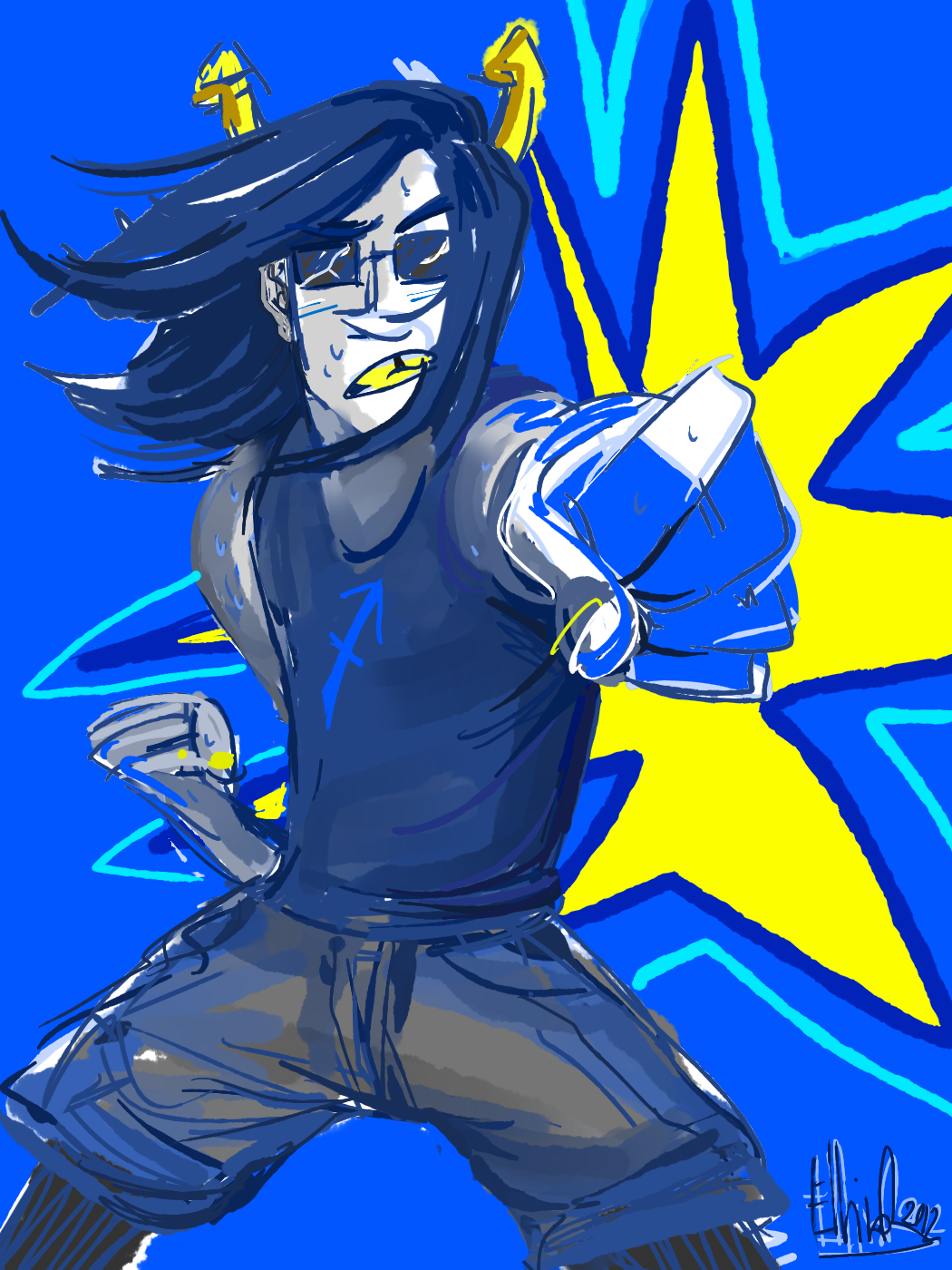 MSPA Booru - 2012 ellinor equius zahhak solo sweat | 51747