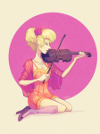fashion formal instrument kneeling melia rose_lalonde solo violin rating:Safe score:4 user:sync