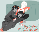 adorabloodthirsty ask-tz coolkids couch dave_strider holidaystuck karkat_vantas multishipping no_glasses red_baseball_tee red_knight_district redrom shipping sleeping terezi_pyrope rating:Safe score:2 user:sync