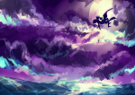 book clouds godtier land_of_light_and_rain midair ocean rose_lalonde seer seitoro silhouette solo rating:Safe score:21 user:Pie