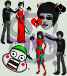 adorabloodthirsty artsyunderstudy ashenrom blackrom blind_sollux bloody_maryam chainsaw clown_hunting clubs diamond gamzee_makara heart homes_smell_ya_later kanaya's_red_dress kanaya_maryam karkat_vantas legislacerator_suit lil_cal multishipping panel_redraw rainbow_drinker redrom shipping sollux_captor spade terezi_pyrope rating:Safe score:1 user:sync