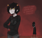 agent_uniform archagent blood jack_noir karkat_vantas rika-wawa word_balloon rating:Safe score:2 user:Beelzebibble