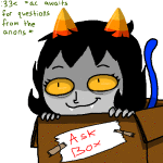 2011 animated babinani emoticon fullres headshot jaggy_lines nepeta_leijon no_hat sitting solo suggestive_eyebrows text rating:Safe score:4 user:scoundrellyFeline