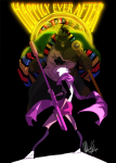 2013 alternate_hair back_angle cairo_overcoat epic fullres fusion golden_cuestaff green_sun gun jake_english lord_english musclestuck newstation no_glasses roxy's_striped_scarf roxy_lalonde starter_outfit strife text wut rating:Safe score:14 user:Nyre
