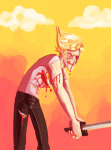 blood clouds dirk_strider michellediaz no_glasses solo starter_outfit unbreakable_katana rating:Safe score:7 user:Pie