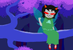 2026 animated frigiddoctoratus fullres godtier image_manipulation jaggy_lines mind_aspect seer sitting solo suggestive_eyebrows terezi_pyrope trees rating:Safe score:8 user:Doc_(frigidDoctoratus)
