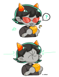 2024 ? comic food fullres kl_oekaki licking solo starter_outfit terezi_pyrope word_balloon zodiac_symbol rating:Safe score:3 user:Mechanape