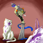 action_claws blood lusus nepeta_leijon no_hat pounce_de_leon shubbro rating:Safe score:3 user:Chocoboo