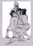 adorabloodthirsty communism crowry dave_strider grayscale john_egbert karkat_vantas licking lineart multishipping red_knight_district redrom shipping terezi_pyrope rating:Safe score:5 user:sync