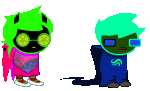 animated breath_aspect dirkitty dogtier godtier heir jade_harley john_egbert ohgodwhat satanstuck siblings:johnjade space_aspect sprite_mode witch rating:Safe score:0 user:sync