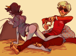bendieci coolkids dave_strider kneeling no_glasses redrom shipping terezi_pyrope undergarments rating:Questionable score:14 user:sync