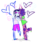 equius_zahhak gamzee_makara heart high_horse pyrotechnicfriction redrom shipping trickster_mode rating:Safe score:2 user:sync