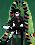 2014 animated cairo_overcoat chubsintubs epilepsy_warning fullres jake_english sitting skull_suit solo rating:Safe score:8 user:Chocoboo
