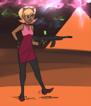 fashion fastpuck formal land_of_pyramids_and_neon laser_gun roxy_lalonde solo rating:Safe score:5 user:nobooks