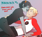 broken_source coolkids dave_strider eyesquick heart licking no_glasses punpunichu red_baseball_tee redrom shipping starter_outfit terezi_pyrope text rating:Safe score:19 user:nobooks