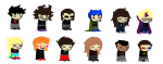 alternians aradia_megido equius_zahhak eridan_ampora feferi_peixes gamzee_makara humanized kanaya_maryam karkat_vantas nepeta_leijon sollux_captor sprite_mode tavros_nitram terezi_pyrope vriska_serket wolfykitty rating:Safe score:0 user:Edfan32