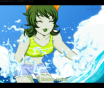 animestuck nepeta_leijon no_hat ocean playbunny solo summer rating:Safe score:7 user:sync