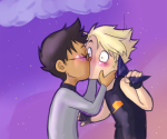 blush dirk_strider jake_english kiss my-friend-the-frog pumpkin_patch redrom shipping skull_suit strong_tanktop rating:Safe score:3 user:Pie