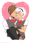 caliborn calliope carrying cherry_limeade heart humanized incest playbunny redrom school_uniform shipping valentinestuck rating:Safe score:2 user:Chocoboo