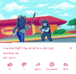 2022 back_angle clouds felinedae fullres parody scourge_sisters shipping starter_outfit strife sword terezi_pyrope text trees vriska_serket youtube rating:Safe score:10 user:Luxferre