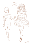 fashion formal jade_harley monochrome rose_lalonde trueluck word_balloon rating:Safe score:9 user:LonelyCoast