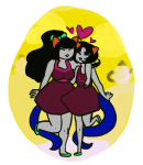 alternate_hair arm_around_shoulder dancestors dream_ghost fashion formal heart land_of_little_cubes_and_tea leijons meulin_leijon nepeta_leijon no_hat prablata rating:Safe score:6 user:Pie