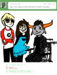 arms_crossed ask dave_strider dress_of_eclectica inexact_source jade_harley leverets red_baseball_tee tavros_nitram text wheelchair rating:Safe score:2 user:Chocoboo