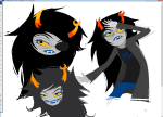 2025 art_program_in_frame fullres headshot jaggy_lines melerbytes multiple_personas pastiche solo starter_outfit vriska_serket rating:Safe score:2 user:goatexorcist