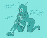 2012 bad_quality bromance dancestors deleted_source dream_ghost emoticon flowers givenclarity latula_pyrope monochrome pyropes reverse_hug sitting terezi_pyrope text rating:Safe score:6 user:sync