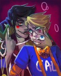 blackrom blood cairo_overcoat crying dirk_strider jake_english licking lil_cal no_glasses pumpkin_patch shipping sxae rating:Safe score:7 user:Jogn_Ehbert