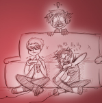 ! couch dave_strider gaming karkat_vantas licking loscomicos monochrome sketch terezi_pyrope rating:Safe score:3 user:sync