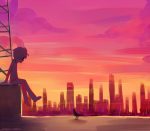city clouds crows dave_strider ikimaru profile sitting solo starter_outfit rating:Safe score:13 user:PetraCore