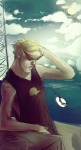clouds dirk_strider hella_jeff lil_hal ocean seagulls smashalash solo strong_tanktop sweet_bro_and_hella_jeff rating:Safe score:4 user:sync