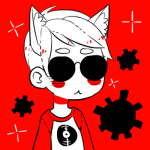 animal_ears aspect_symbol blush dave_strider headshot highlight_color istrider red_baseball_tee solo time_aspect rating:Safe score:1 user:Pie