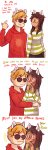 animal_ears aspect_hoodie blush comic dave_strider dogtier freckles hug jade_harley mimi redrom shipping spacetime time_aspect rating:Safe score:4 user:sync