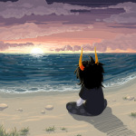 back_angle broken_source clouds gamzee_makara jaggy_lines ocean solo starter_outfit tavbro rating:Safe score:17 user:Pie