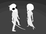 2016 alpha_dave alpha_rose grayscale high_angle jaggy_lines needlewands omnia-volo siblings:daverose sword rating:Safe score:3 user:Mechanape