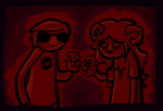 2012 aradia_megido beverage dave_strider dead_aradia fullres jaggy_lines monochrome multiversalink red_baseball_tee starter_outfit rating:Safe score:0 user:sync