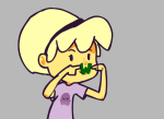 animated mauve_squiddle_shirt niftey panel_redraw rose_lalonde solo suggestive_eyebrows w_magnet rating:Safe score:13 user:Pie
