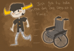 animated artificial_limb broken_source freckles moved_source solo tavros_nitram wheelchair zamii070 rating:Safe score:5 user:Pie