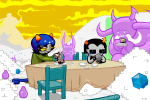 2021 beverage cat_hat clouds deleted_source equius_zahhak grist imp jaggy_lines land_of_little_cubes_and_tea nepeta_leijon ogre starter_outfit toreodere underlings rating:Safe score:9 user:Mechanape