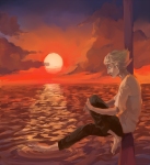 clouds dirk_strider no_glasses ocean solo starter_outfit yusiyomogi rating:Safe score:7 user:Chocoboo