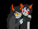 2016 arm_around_shoulder fullres jaggy_lines omnia-volo starter_outfit terezi_pyrope vriska_serket rating:Safe score:4 user:Mechanape