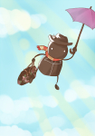 cd clouds clubs_deuce crossover hat mary_poppins midair mochalatier solo umbrella rating:Safe score:1 user:sync