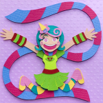 papercraft plaidcushion roxy's_striped_scarf roxy_lalonde solo trickster_mode rating:Safe score:11 user:Lettucefood