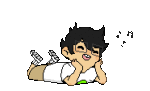 animated ectobiolodaddy john_egbert music_note on_stomach pixel solo starter_outfit rating:Safe score:2 user:sync