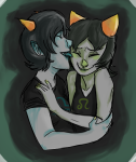 blush ghostlymobster licking nepeta_leijon no_glasses no_hat redrom scratch_and_sniff shipping terezi_pyrope rating:Safe score:4 user:Pie