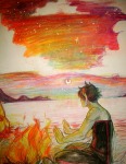 ancestors back_angle clouds sitting solo stars sxae the_sufferer rating:Safe score:8 user:Chocoboo