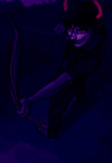 bow gamzee_makara high_angle limited_palette oblique_angle ren-ne-rei sober_gamzee solo rating:Safe score:5 user:sync
