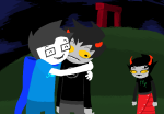 2023 breath_aspect charliesinfern0 godtier heir hug john_egbert kanaya_maryam karkat_vantas land_of_mounds_and_xenon panel_redraw starter_outfit rating:Safe score:4 user:Mechanape